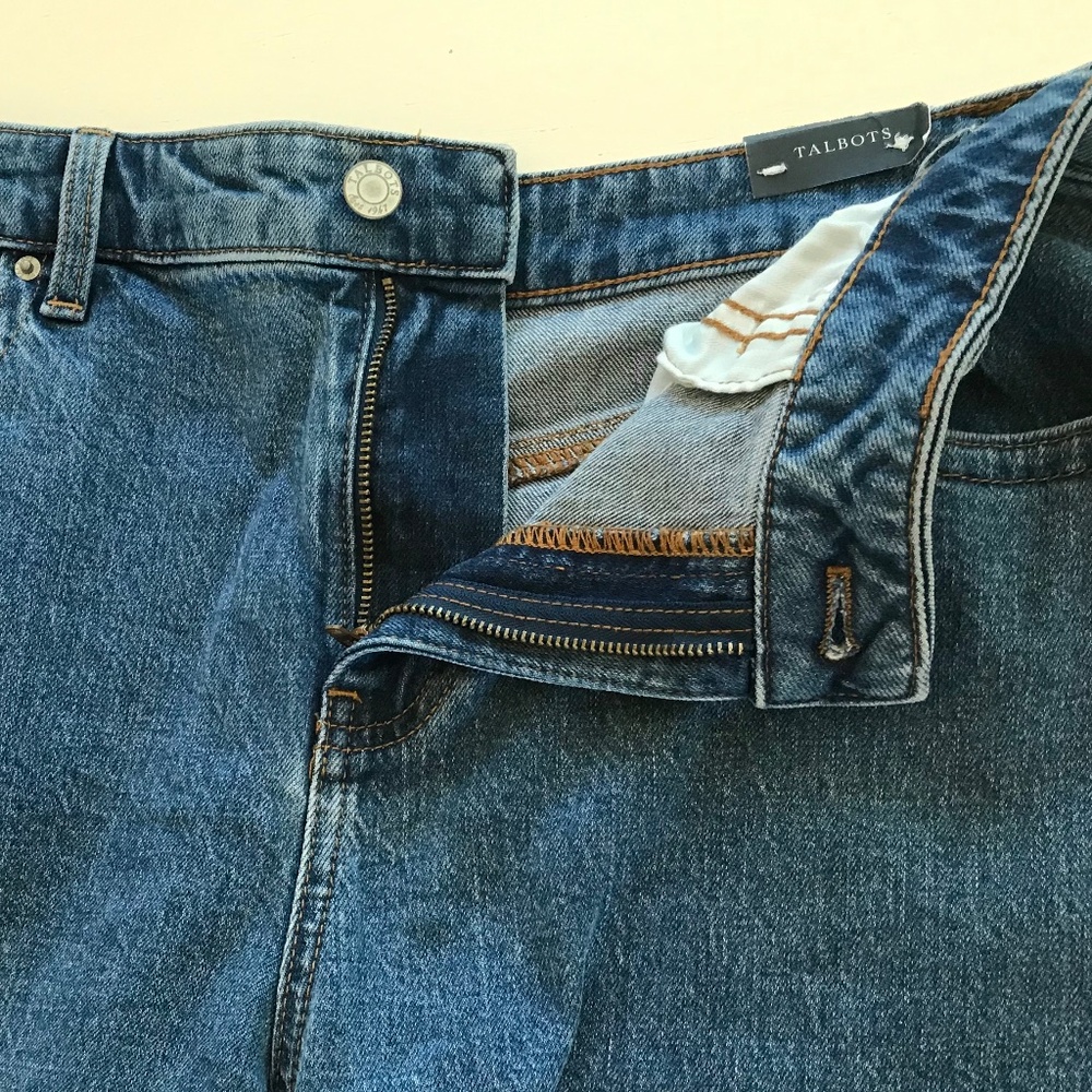 TALBOTS WIDE LEG CROP JEANS - HOFFMAN WASH - Picture 16 of 16